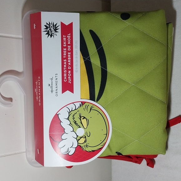 The Grinch Christmas tree skirt Hallmark NEW The Grinch Face - Picture 2 of 8